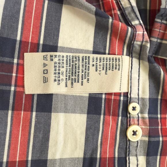 Abercrombie Fitch Plaid Button Up Long Sleeve Boys Size Lg Shirt - Picture 5 of 5